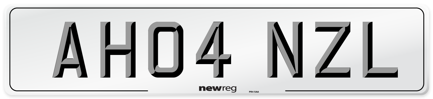 AH04 NZL Number Plate from New Reg